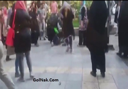 دعوای خیابانی 6 دختر دانشجو انتقامجو در خیابان اردبیل + دستگیری