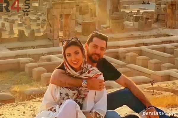 تصویر دو نفره بهرام رادان و همسرش مینا مختاری